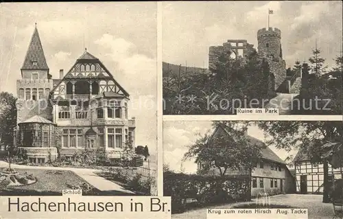 Hachenhausen Schloss u.Krug zum roten Hirsch Kat. Bad Gandersheim