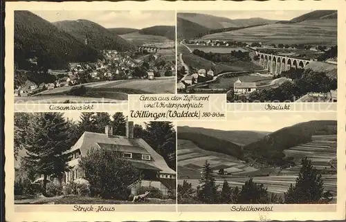 Willingen Sauerland Stryck-Haus u.Viadukt / Willingen (Upland) /Waldeck-Frankenberg LKR