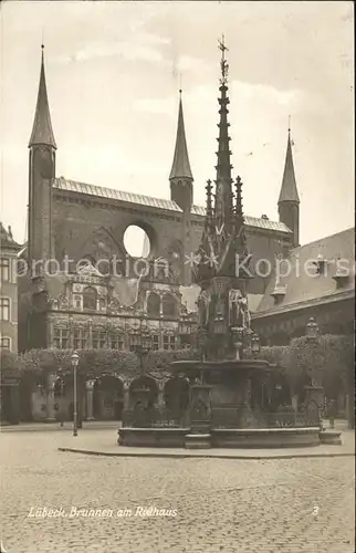 Luebeck Brunnen am Rathaus Kat. Luebeck