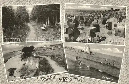 Kellenhusen Ostseebad Waldweg Hohes Ufer Strand Strandkorb Badeleben Kat. Kellenhusen (Ostsee)