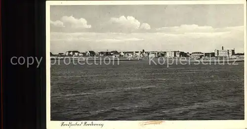 Norderney Nordseebad Teilansicht vom Meer aus Kat. Norderney