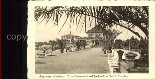 Hannover Maschsee Strandpromenade Gaststaette Musikpavillon Kat. Hannover