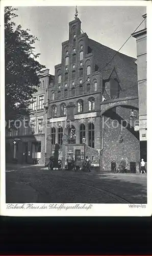 Luebeck Schifferhaus Haus der Schiffergesellschaft Giebel Kupfertiefdruck Kat. Luebeck