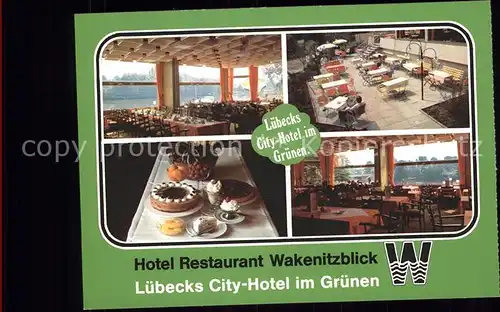 Luebeck Hotel Restaurant Wakenitzblick City Hotel Terrasse Kat. Luebeck