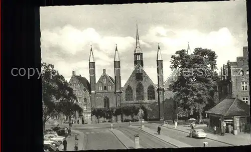 Luebeck Koberg Blick zum Heiligen Geist Hospital Kupfertiefdruck Kat. Luebeck