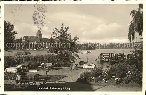 Ratzeburg Gaststaette Haus Weinrebe Garten Inselstadt Naturpark Lauenburgische Seen Kat. Ratzeburg