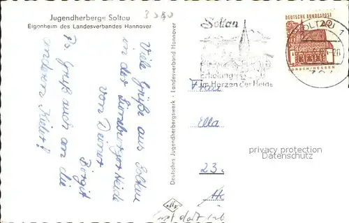 Soltau Jugendherberge Eigenheim Landesverband Hannover Kat. Soltau