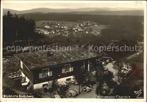 Hahnenklee Bockswiese Harz Blockhuette Bocksberg Gasthaus Kat. Goslar