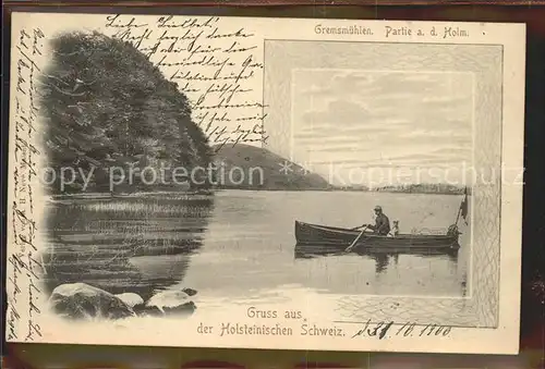 Malente Gremsmuehlen Partie an der Holm Boot Holsteinische Schweiz Kat. Malente