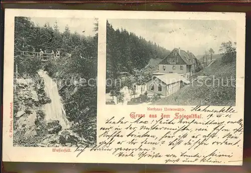 Hahnenklee Bockswiese Harz Wasserfall Kurhaus Untermuehle Spiegelthal Kat. Goslar