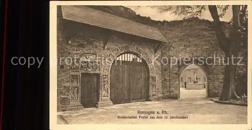 Remagen Romantisches Portal 12. Jahrhundert Kat. Remagen