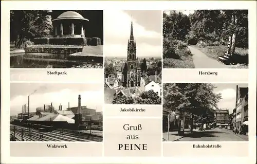 Peine Herzberg Bahnhofstr. Walzerk Stadtpark Kat. Peine