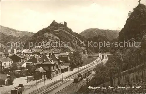 Altenahr schwarzen Kreuz Eisenbahnschienen Eisenbahn Kat. Altenahr