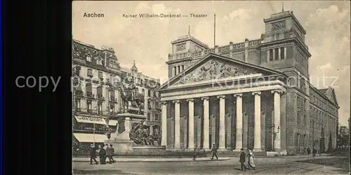Aachen Kaiser Wilhelm Denkmal u.Theater Kat. Aachen
