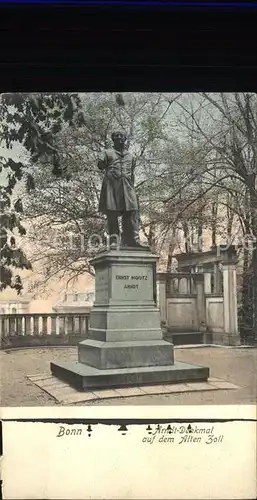 Bonn Rhein Arndt-Denkmal auf dem Alten Zoll / Bonn /Bonn Stadtkreis