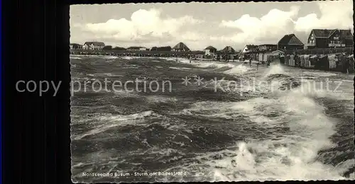 Buesum Nordseebad Strum am Badestrand Kat. Buesum