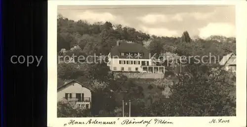 Rhoendorf Haus Adenauer Kat. Bad Honnef