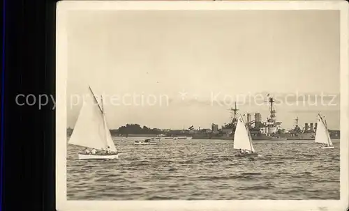 Kiel Partie mit Booten im Kieler Hafen Kat. Kiel