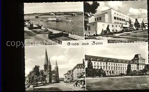Bonn Rhein Universitaet u.Bundeshaus / Bonn /Bonn Stadtkreis