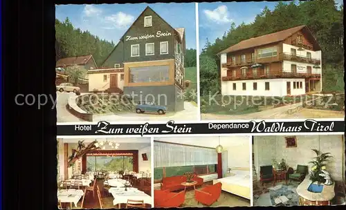 Kirchen Sieg Hotel Zum weissen Stein u.ADAC-Hotel "Waldhaus Tirol" / Kirchen (Sieg) /Altenkirchen Westerwald LKR