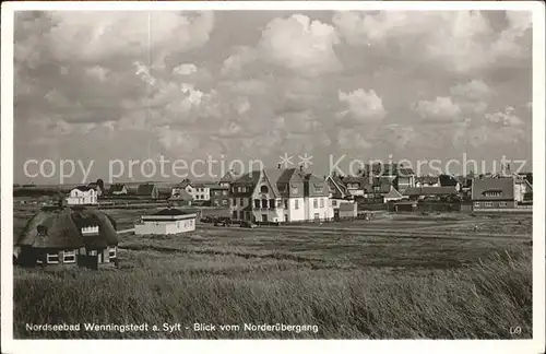 Wenningstedt Sylt Blick vom Norderuebergang Kat. Wenningstedt Braderup (Sylt)