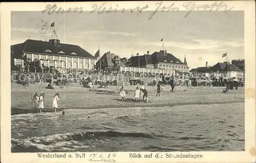 Westerland Sylt Strandleben Kat. Westerland