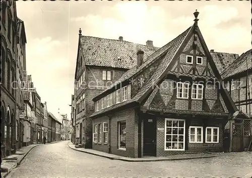 Lauenburg Elbe Am Markt mit aeltestem Haus (Stempel) Kat. Lauenburg  Elbe