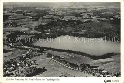 Marienheide Luftaufnahme von der Bruecher Talsperre Kat. Marienheide