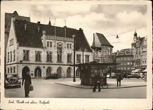 Kiel Markt mit altem Rathaus Kat. Kiel