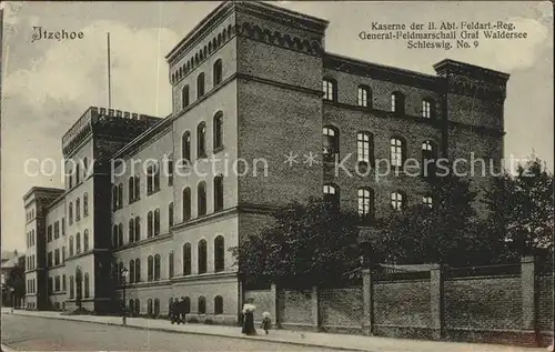 Itzehoe Kaserne der II.Abt.Feldart. Reg. (Bahnpoststempel) Kat. Itzehoe