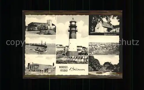 Buesum Nordseebad Rathaus u.Leuchtturm Kat. Buesum