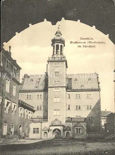 Darmstadt Glockenturm im Schlosshof Kat. Darmstadt