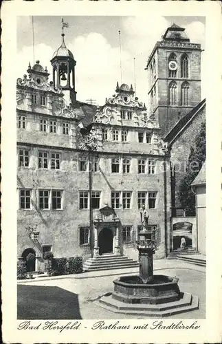 Bad Hersfeld Rathaus mit Stadtkirche Kat. Bad Hersfeld