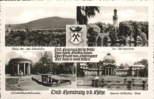 Bad Homburg Hoehe Elisabethenbrunnen u.Kaiser Wilhelm Bad Kat. Bad Homburg v.d. Hoehe