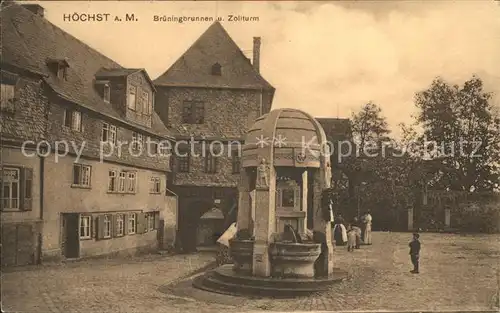 Hoechst Main Brueningbrunnen u.Zollturm Kat. Frankfurt am Main