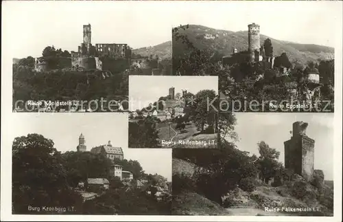 Eppstein Taunus mit Ruine Koenigstein Burg Kronberg usw. Kat. Eppstein