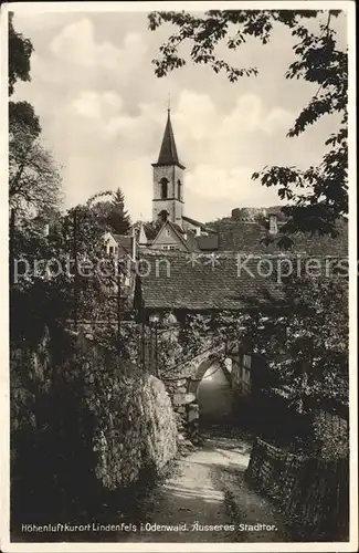 Lindenfels Odenwald aeusseres Stadttor Kat. Lindenfels