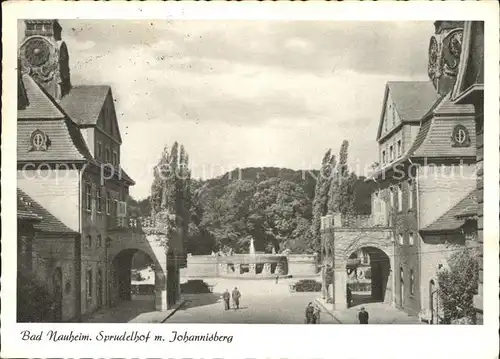 Bad Nauheim Sprudelhof mit Johannisberg (Bahnpoststempel) Kat. Bad Nauheim