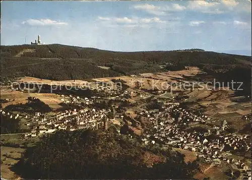 Niederreifenberg mit Oberreifenberg mit grossem Feldberg (Luftaufnahme) Kat. Schmitten