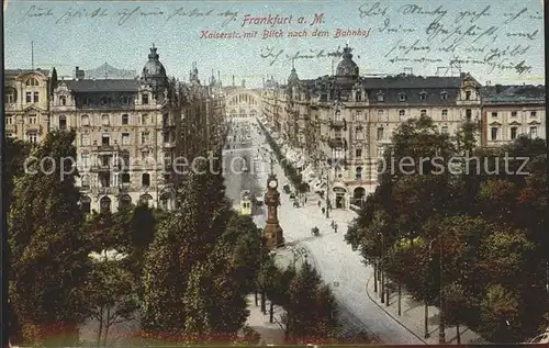 Frankfurt Main Kaiserstrasse mit Blick zum Bahnhof Kat. Frankfurt am Main