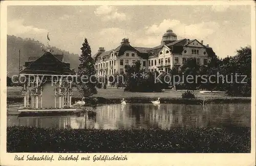 Bad Salzschlirf Badehof u.Goldfischteich (Feldpost) Kat. Bad Salzschlirf
