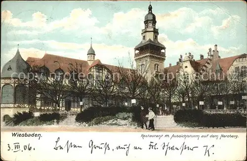 Wiesbaden Restaurant m.Aussichtsturm auf dem Neroberg Kat. Wiesbaden