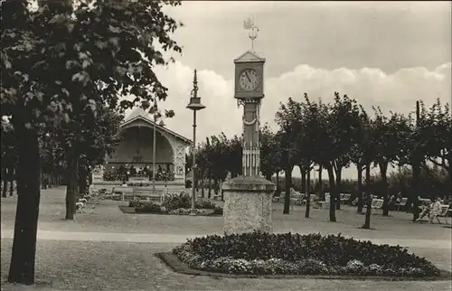 Ahlbeck Ostseebad Konzertplatz Konzertpavillon Standuhr Kat. Heringsdorf Insel Usedom