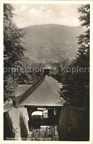 Zahnradbahn Karlsbad Freunschaftshoehe  Kat. Bergbahn