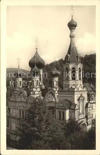 Russische Kirche Kapelle Karlsbad Karlovy Vary Rusky kostel Kat. Gebaeude