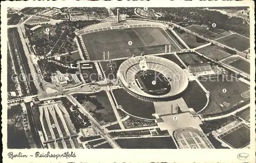 Stadion Reichssportfeld Fliegeraufnahme Kat. Sport