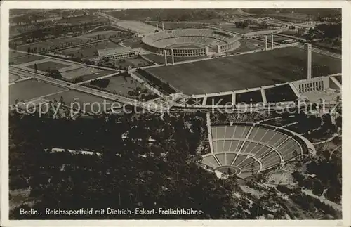 Stadion Reichssportfeld Dietrich Eckart Freilichtbuehne Fliegeraufnahme Kat. Sport