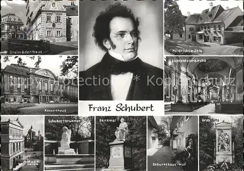 Schubert Franz Konzerthaus Hoeldrichsmuehle Grabstaette Kat. Persoenlichkeiten