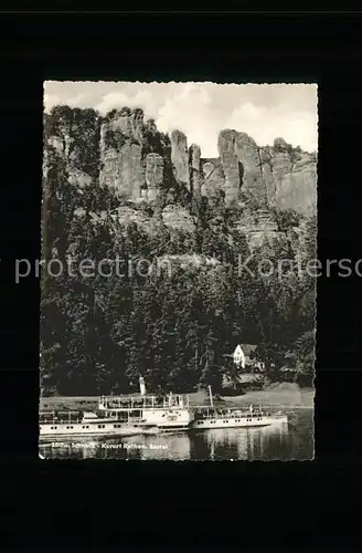 Dampfer Seitenrad Pirna Saechsische Schweiz Rathen Bastei Kat. Schiffe