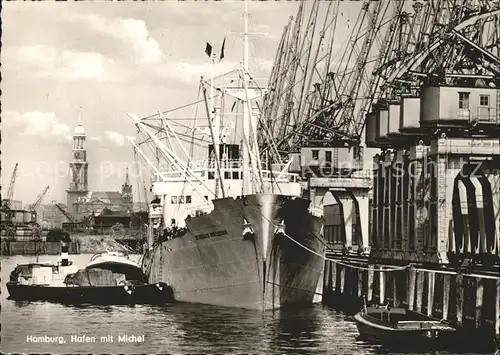 Schiffe Hamburg Hafen Michel  Kat. Schiffe